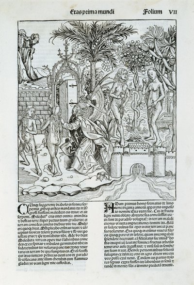 De verdrijving uit het paradijs door Michael Wolgemut